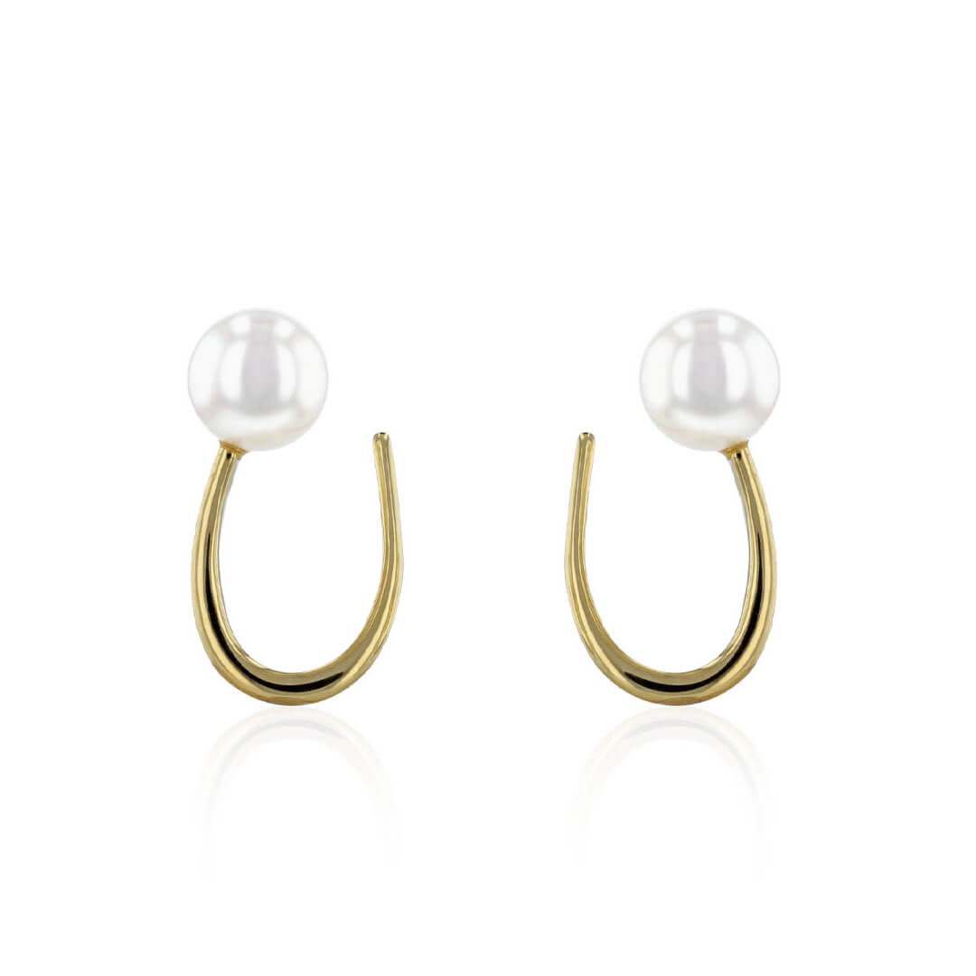 Auksiniai Auskarai su Perlais „MARINA”