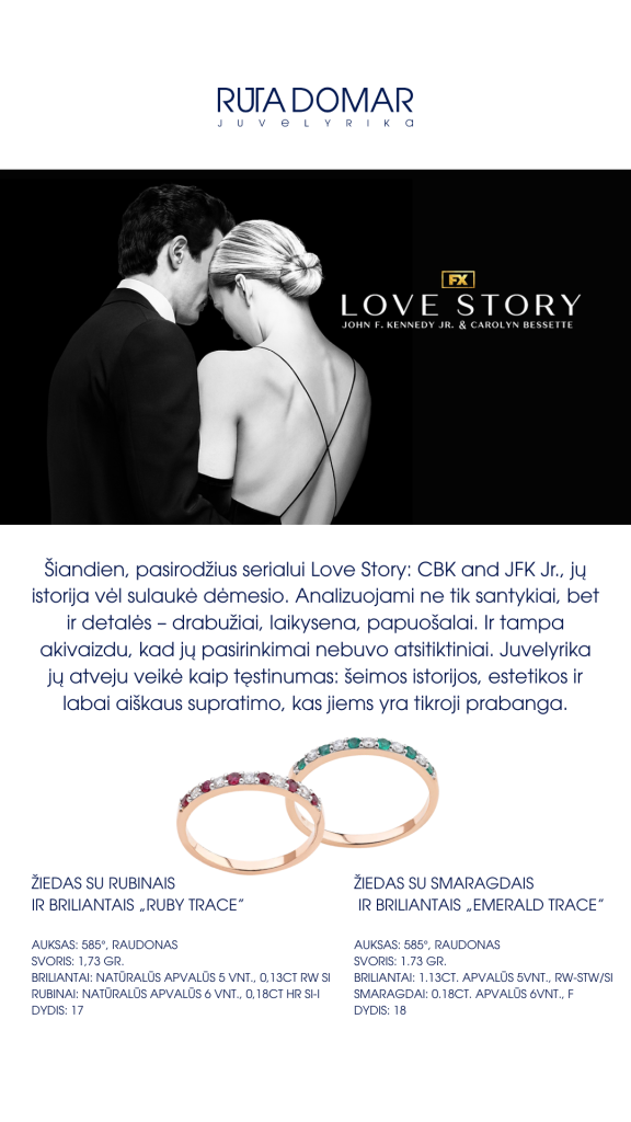 Love story wedding rings KCBK and JFK