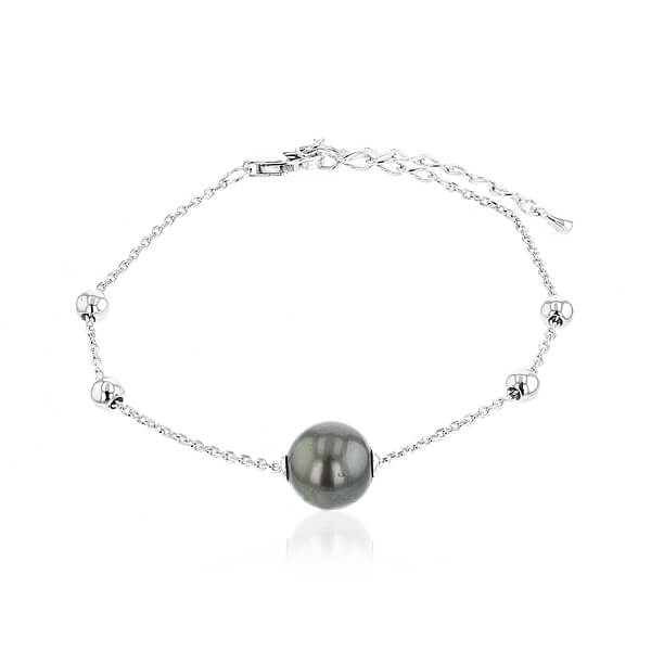 Sidabrinė Apyrankė su perlu „Noir Pearl“